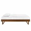 Billie King Wood Platform Bed Frame in Walnut