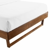 Billie King Wood Platform Bed Frame in Walnut