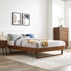 Billie Twin Wood Platform Bed Frame in Walnut