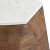 Bisel Side Table in White & Walnut