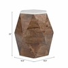 Bisel Side Table in White & Walnut