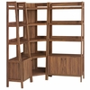 Bixby 3 Piece Corner Bookshelf Set With Wide and Narrow Bookshelves
