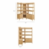Bixby 3 Piece Corner Bookshelf Set With Wide and Narrow Bookshelves