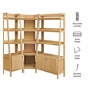 Bixby 3 Piece Corner Bookshelf Set With Wide and Narrow Bookshelves