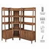 Bixby 3 Piece Corner Bookshelf Set With Wide and Narrow Bookshelves