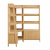 Bixby 3 Piece Corner Bookshelf Set With Wide and Narrow Bookshelves