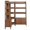 Bixby 3 Piece Corner Bookshelf Set With Wide and Narrow Bookshelves