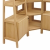 Bixby 3 Piece Corner Bookshelf Set With Wide and Narrow Bookshelves