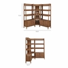 Bixby 3-Piece Corner Bookshelf Set with Wide Bookshelves
