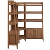 Bixby 3-Piece Corner Bookshelf Set with Wide Bookshelves