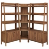 Bixby 3-Piece Corner Bookshelf Set with Wide Bookshelves