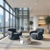 Boble Swivel Chair in Storm Gray