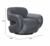 Boble Swivel Chair in Storm Gray