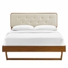 Bridgette King Wood Platform Bed With Angular Frame