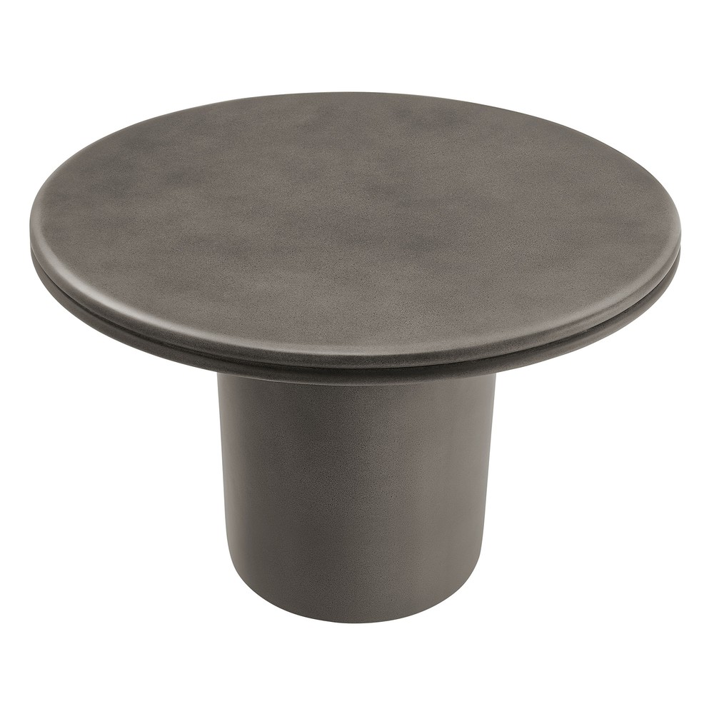 Brion 48" Indoor - Outdoor Patio Concrete Round Dining Table - Modern ...