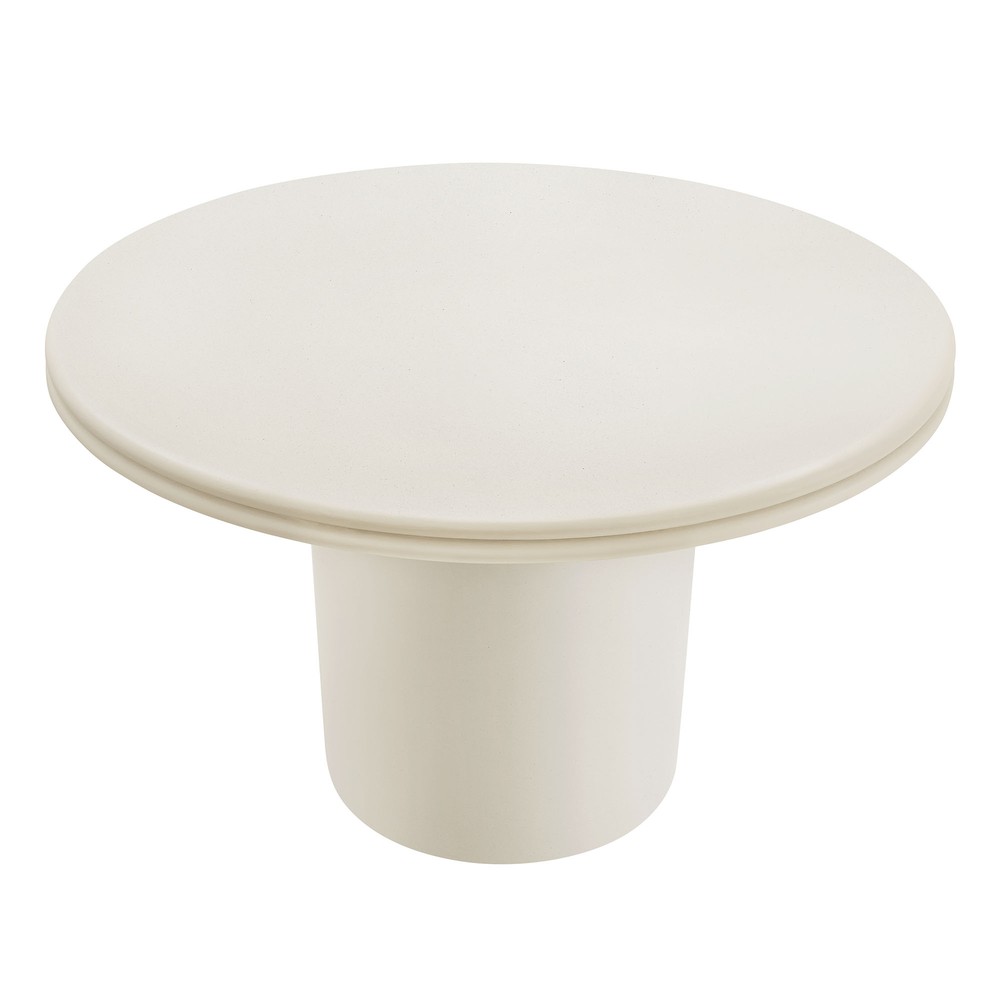 Brion 48" Indoor - Outdoor Patio Concrete Round Dining Table - Modern ...