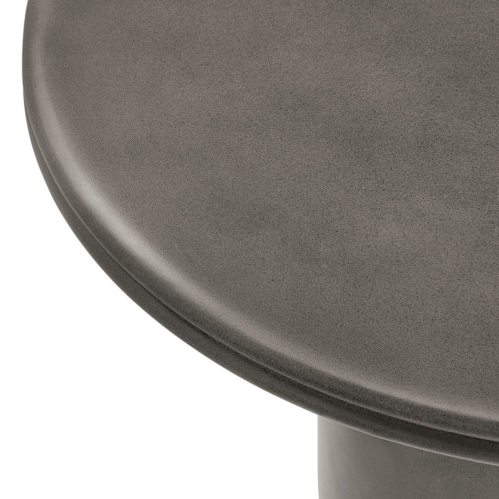 Brion 48" Indoor - Outdoor Patio Concrete Round Dining Table - Modern ...