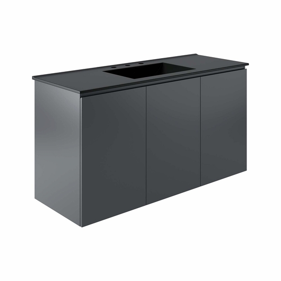 Bryn 48" Wall-Mount Bathroom Vanity-MID-5560 Gray