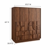 Bulwark 3-Door Wardrobe Closet in Walnut