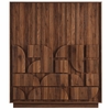 Bulwark 3-Door Wardrobe Closet in Walnut