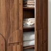 Bulwark 3-Door Wardrobe Closet in Walnut