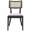 Caledonia Wood Dining Chair in Black Beige