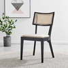 Caledonia Wood Dining Chair in Black Beige