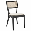 Caledonia Wood Dining Chair in Black Beige