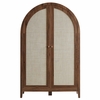 Calista 63 Inch Arched Storage Cabinet With Folding Desk