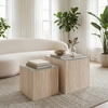 Cambro Coffee Table Set 2-Piece in Stone Beige