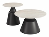 Camella Coffee Table Set 2-Piece in Light Beige & Black