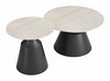 Camella Coffee Table Set 2-Piece in Light Beige & Black