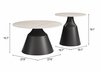 Camella Coffee Table Set 2-Piece in Light Beige & Black