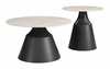 Camella Coffee Table Set 2-Piece in Light Beige & Black