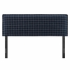 Camille Checkered Linen Blend Full Size Headboard