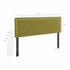Camille Checkered Linen Blend Full Size Headboard