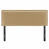 Camille Checkered Linen Blend King Size Headboard