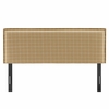 Camille Checkered Linen Blend King Size Headboard