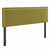 Camille Checkered Linen Blend Queen Size Headboard