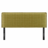 Camille Checkered Linen Blend Queen Size Headboard