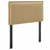 Camille Checkered Linen Blend Twin Size Headboard