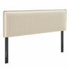 Camille Striped Linen Blend Queen Size Headboard