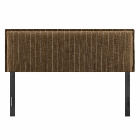 Camille Striped Linen Blend Queen Size Headboard