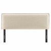 Camille Striped Linen Blend Queen Size Headboard