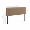 Camille Upholstered Linen Blend Queen Size Headboard