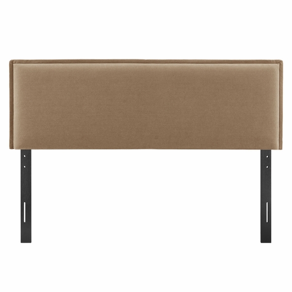 Camille Upholstered Linen Blend Queen Size Headboard