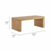 Canto Rectangular Stacked Design Coffee Table in Weathered Oak