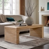 Canto Rectangular Stacked Design Coffee Table in Weathered Oak