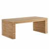 Canto Rectangular Stacked Design Coffee Table in Weathered Oak