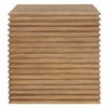 Canto Square 24" Stacked Design End Table in Weathered Oak